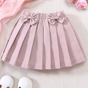 Toddler girls Bow Front Pleated Skirt
